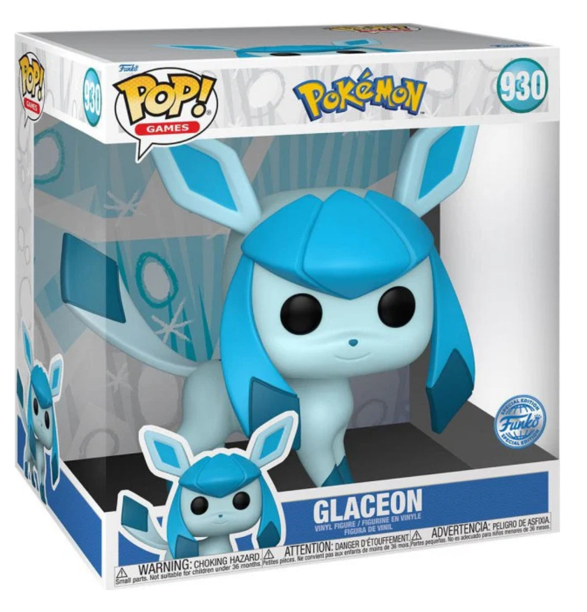 Pokémon Funko Pop! Jumbo Glaceon Edicion Especial Nuevo